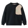 Color Block -villapaita ”Black Beige”
