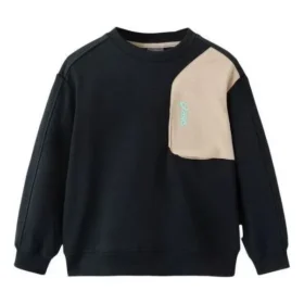 Color Block -villapaita ”Black Beige”