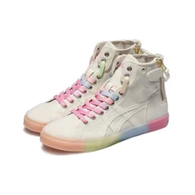 Double Clutch Milk White Retro Casual High Board -kengät ”White Pink”