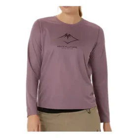 Fujitral-logolla varustettu pitkähihainen T-paita ”Dusty Mauve”