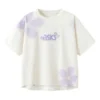 Logo with Flowers T-paita ”White”