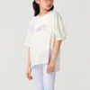 Logo with Flowers T-paita ”White”