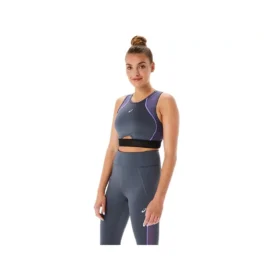 Mesh Panel Training Bra ”Carrier Grey”