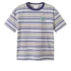 Raidallinen T-paita ”Beige Blue”