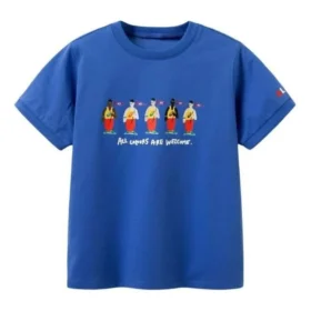 Rento painettu T-paita ”Blue”