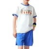 Rento painettu T-paita ”White Blue”